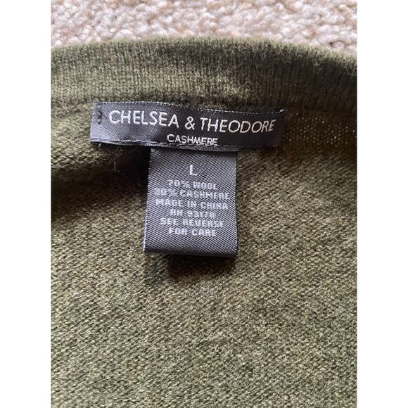 Chelsea & Theodore Womens Sweater Dress with Belt Size Large Wool/Cashmere - Picture 7 of 8